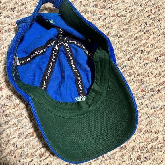Vineyard Vines Corduroy Hat Blue Green Whale - Picture 2 of 5